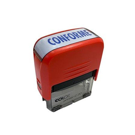 501104 COLOP SELLO PRINTER C20 FORMULA " CONFORME " ALMOHADILLA E/20 14X38MM ROJO