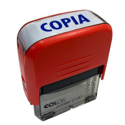 501110 COLOP SELLO PRINTER C20 FORMULA " COPIA " ALMOHADILLA E/20 14X38MM ROJO