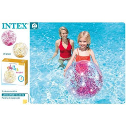 58070 COLORBABY PELOTA TRANSPARENTE GLITTER Ø51CM HINCHABLE C/SURTIDOS