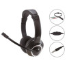 POLONA02BA CONCEPTRONIC AURICULARES JACK 3.5 MM MICROFONO FLEXIBLE CONTROL VOLUMEN INCLUYE ADAPTADOR 1 A 2 JACKS 3.5 MM NEGRO