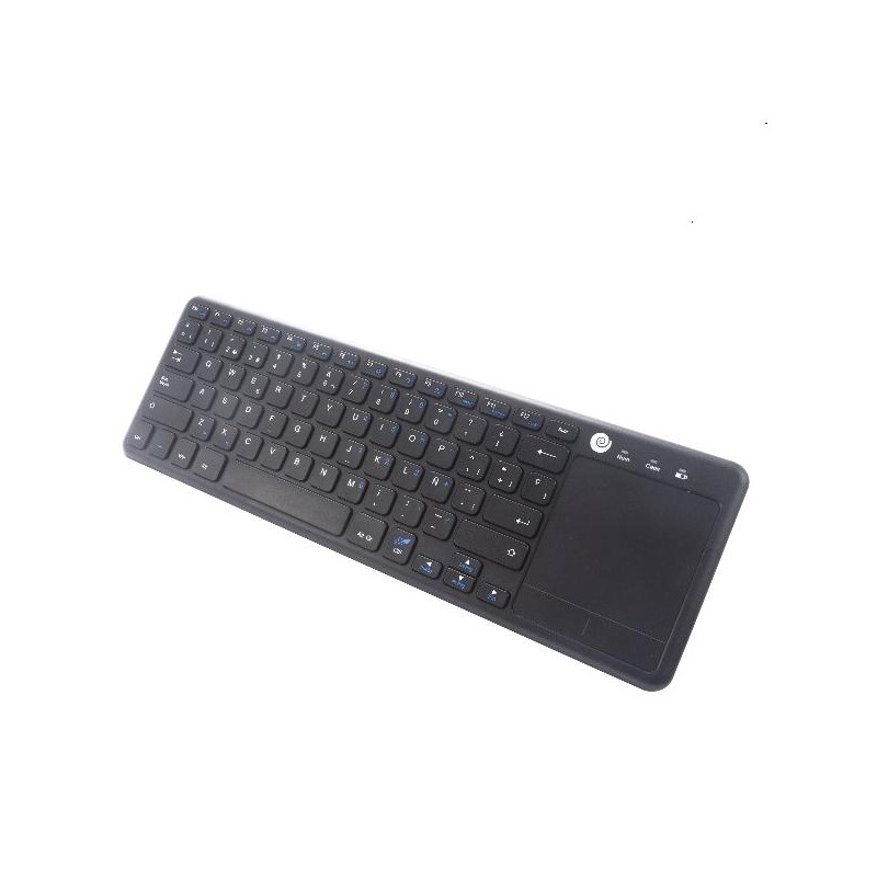 COO-TEW01-BK COOLBOX TECLADO INALAMBRICO QWERTY ESPAÑOL CON TOUCHPAD NEGRO