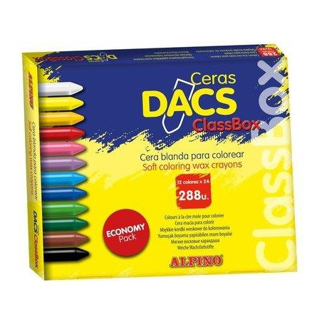 DA000050 DACS CERAS DACS 55MM ECONOMY PACK 24 X 12 COLORES CAJA DE 288