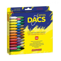 DA050300 DACS CERAS DACS 55MM COLORES SURTIDOS ESTUCHE 36 UD