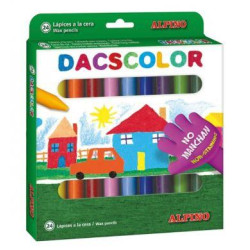 DC050295 DACS DACSCOLOR CERAS 80MM SEMIBLANDAS NO MANCHAN SURTIDOS -ESTUCHE DE 24U-