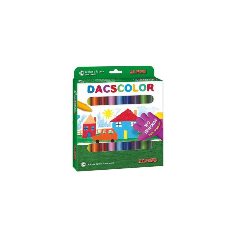 DC050295 DACS DACSCOLOR CERAS 80MM SEMIBLANDAS NO MANCHAN SURTIDOS -ESTUCHE DE 24U-