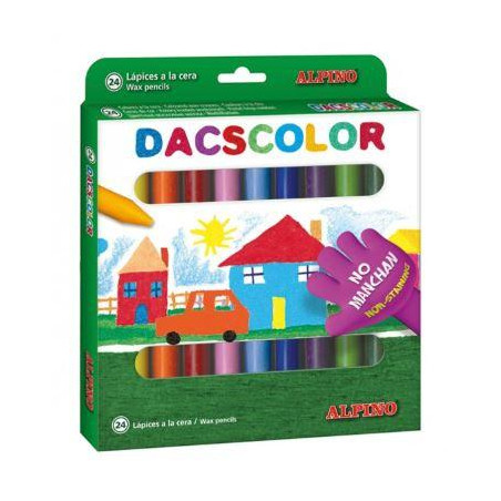 DC050295 DACS DACSCOLOR CERAS 80MM SEMIBLANDAS NO MANCHAN SURTIDOS -ESTUCHE DE 24U-