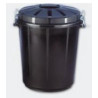 13260 CUBO BASURA REDONDO CON TAPA 70L NEGRO