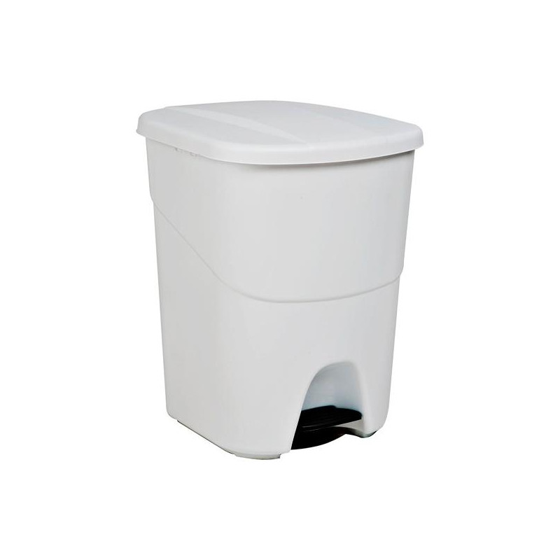 24180BL DENOX CUBO CON PEDAL ECOLÓGICO PEDALBIN 40L BLANCO