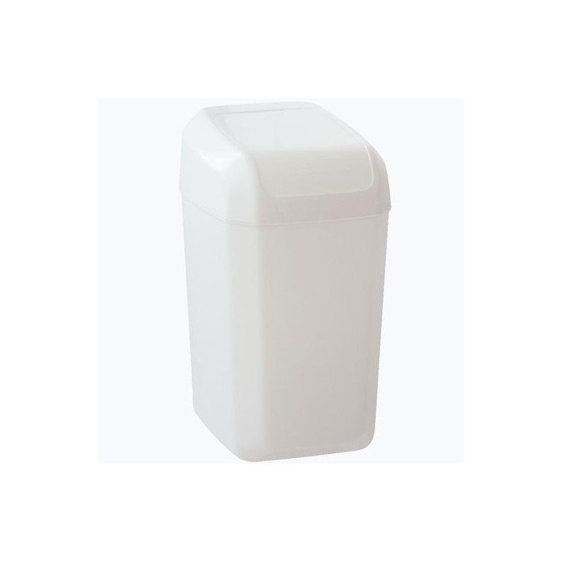 24640BL DENOX PAPELERA TAPA BASCULANTE TROYA 15L BLANCO