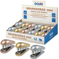 51201 DOHE GRAPADORAS MINI C/SURTIDOS METÁLICOS EXPOSITOR 12 UD