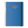 11628-2025 DOHE AGENDA ANUAL SYNCRO ESPIRAL 15X21CM D/P CIERRE C/GOMA PP AZUL 2025