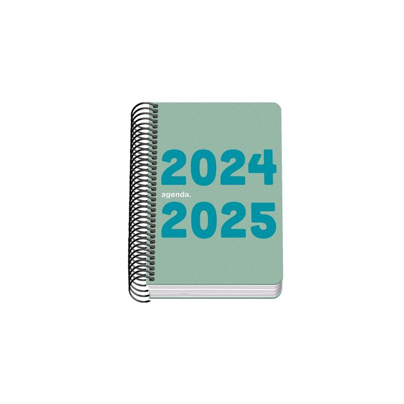 51765 DOHE AGENDA ESCOLAR A6 ESPIRAL DP MEMORY BASIC CUBIERTA PP VERDE 2024-2025