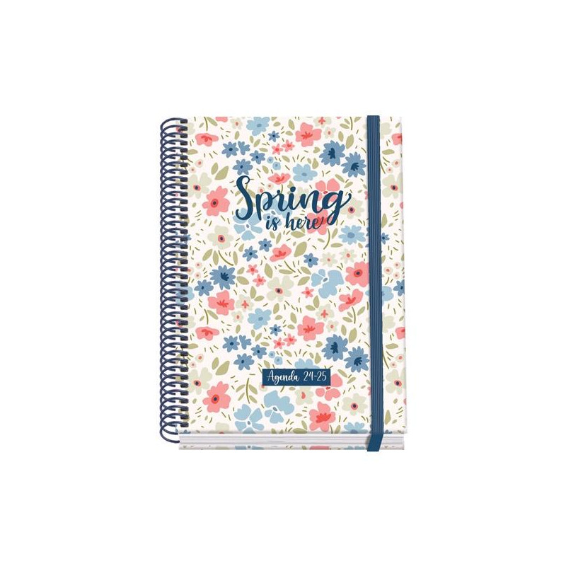 51768 DOHE AGENDA ESCOLAR A5 ESPIRAL SV SPRING PRIME CARTÓN FORRADO PLASTIFICADO 2024-2025