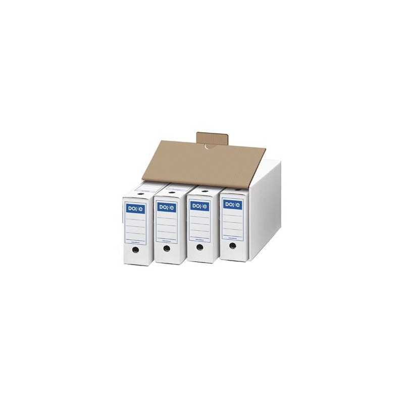 09051 DOHE CONTENEDOR DE ARCHIVO DEFINITIVO 424X360X262MM CARTÓN BLANCO PACK 10 UD