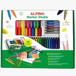 UA000650 ALPINO ROTULADORES MARKER STUDIO COLORES SURTIDOS SET 48 UD