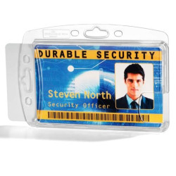 892419 DURABLE IDENTIFICADOR RÍGIDO PARA 2 TARJETAS 54X87MM PACK 10 UD TRANSPARENTE