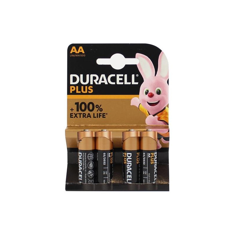 940279 DURACELL PILAS PLUS LR06 ALCALINAS AA 1.5V PACK-4