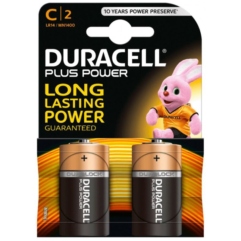 940280 DURACELL PILAS PLUS POWER L2 CLR14 ALCALINAS C 1.5V PACK-2