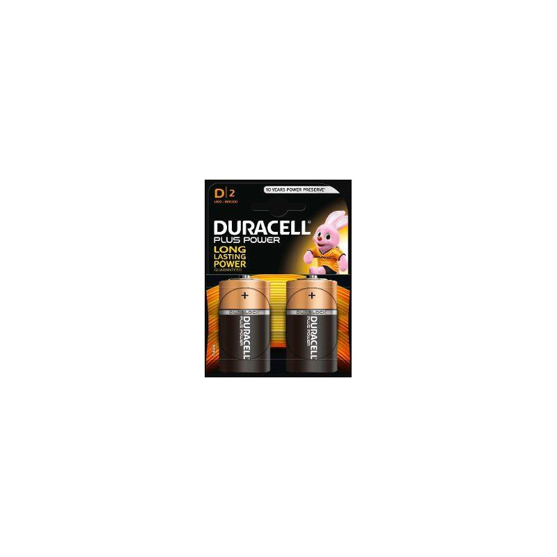 940281 DURACELL PILAS PLUS POWER L2 DLR20 ALCALINAS D 1.5V PACK-2