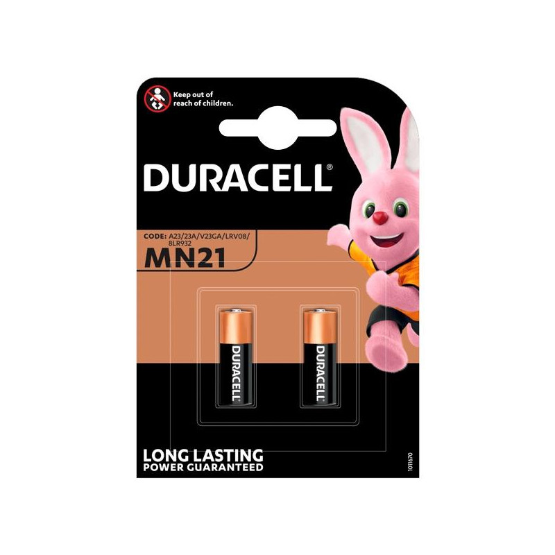 940283 DURACELL PILAS ESPECIALES ALCALINAS MN21 LARGA DURACIÓN 12V BLISTER -2U-