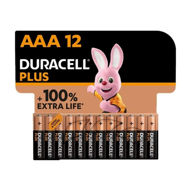 DRPLR3B12 DURACELL PILAS PLUS POWER LR03 ALCALINAS AAA 1.5V BLISTER 12