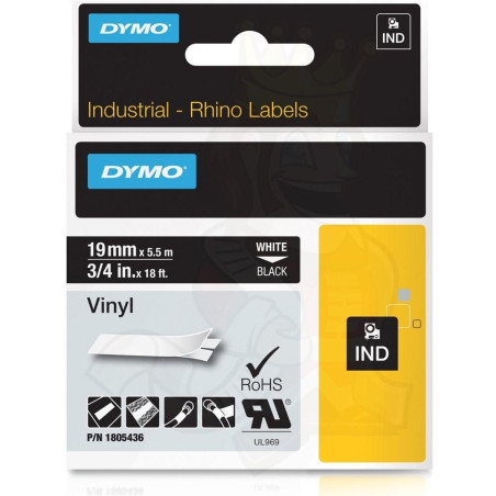 1805436 DYMO RHINO CINTA DE ETIQUETAS INDUSTRIAL ADHESIVA ID1-19