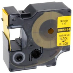 1805444 DYMO RHINO TUBO TERMORRETRACTIL NEGRO SOBRE AMARILLO 24MM