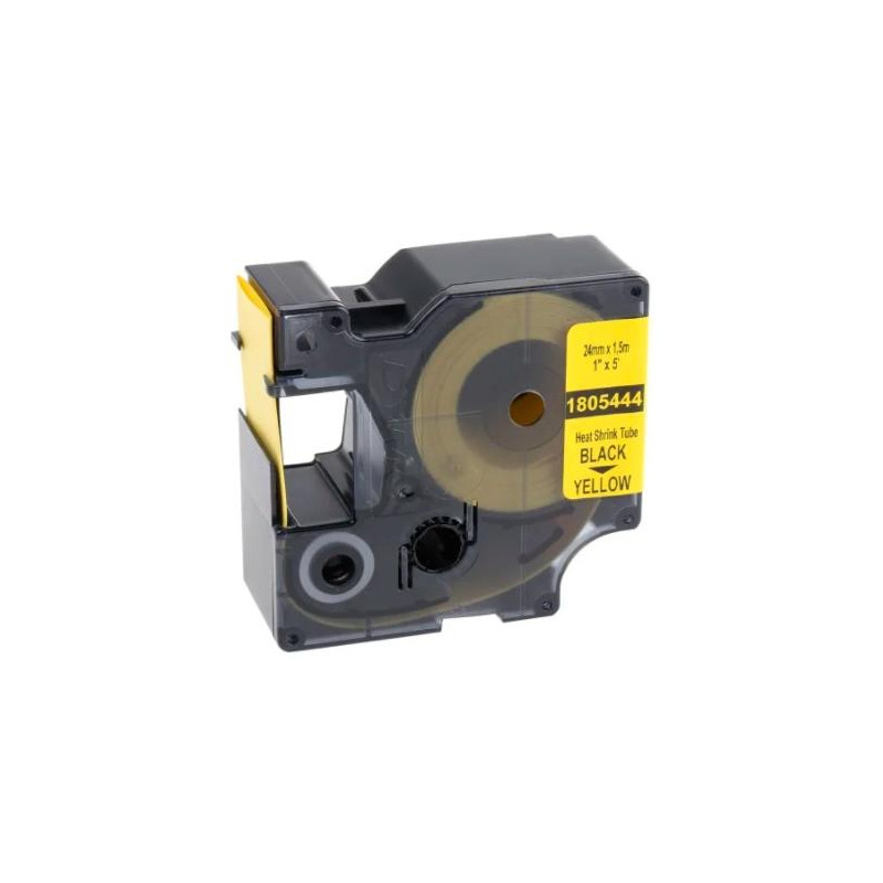 1805444 DYMO RHINO TUBO TERMORRETRACTIL NEGRO SOBRE AMARILLO 24MM