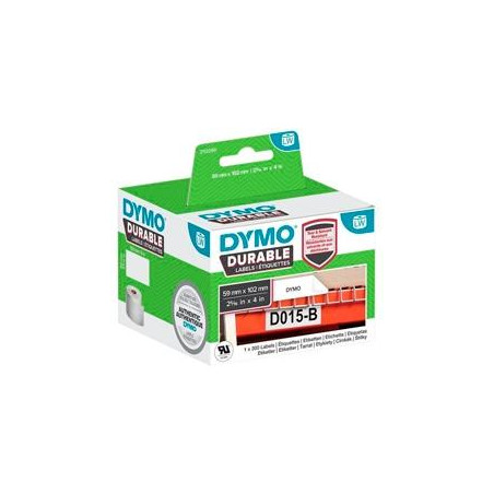 2112290 DYMO CINTA ADHESIVA DURABLE LABELWRITER LABELS 102X59MM  NEGRO SOBRE FONDO BLANCO