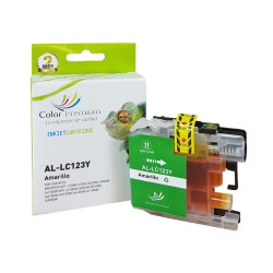 LC123Y amarillo cartucho de tinta compatible con Brother LC-123 / LC 121