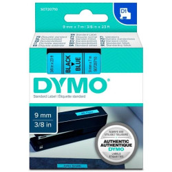 S0720710 DYMO CINTA DE TRANSFERENCIA TERMICA D1 40916. NEGRO SOBRE AZUL DE 9MMX7M. POLIESTER AUTOADHESIVA