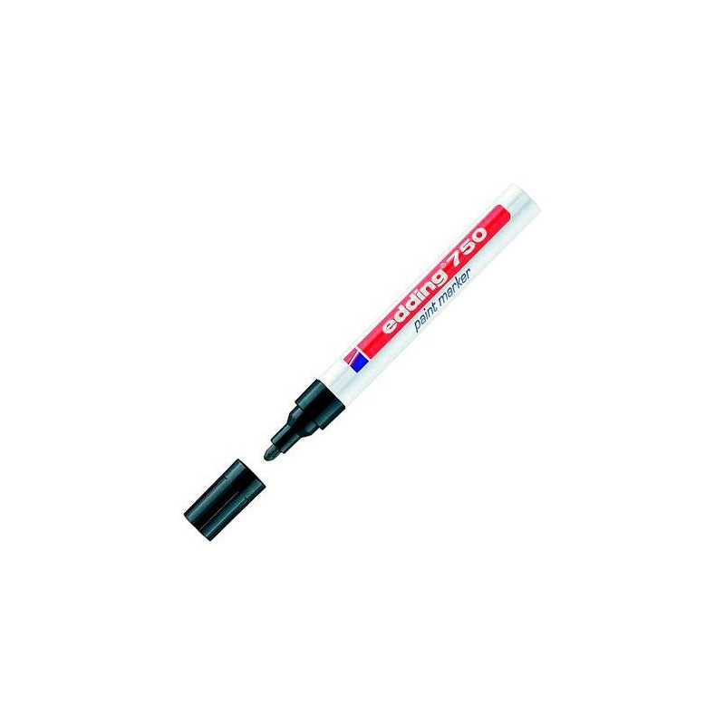 750-01 EDDING MARCADOR PERMANENTE 750 TINTA OPACA BRILLANTE NEGRO