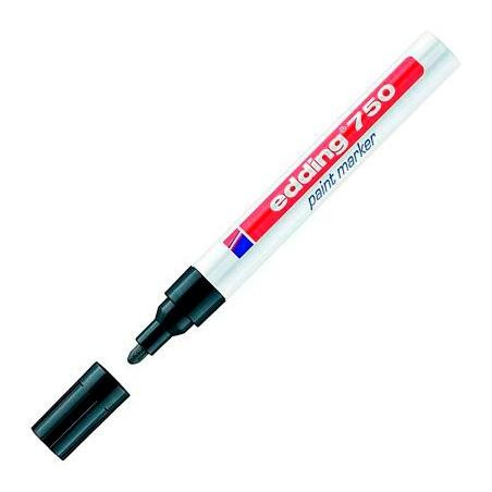 750-01 EDDING MARCADOR PERMANENTE 750 TINTA OPACA BRILLANTE NEGRO