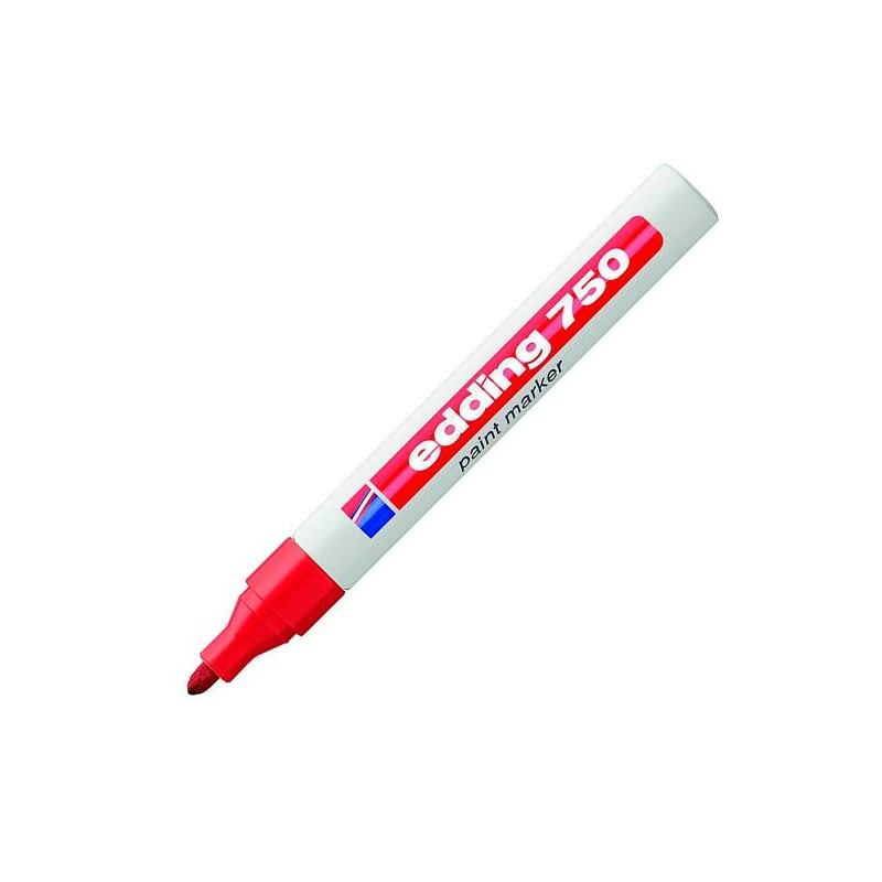 750-02 EDDING MARCADOR PERMANENTE 750 TINTA OPACA BRILLANTE ROJO