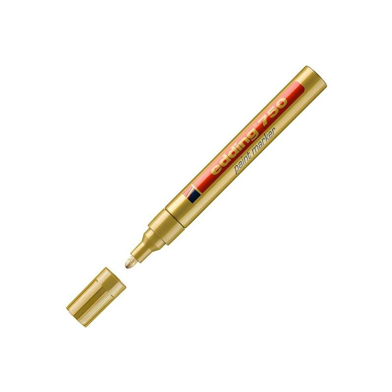 750-53 EDDING MARCADOR PERMANENTE 750 TINTA OPACA BRILLANTE ORO