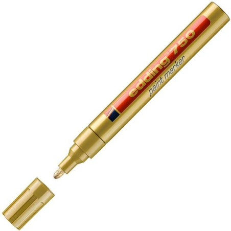 750-53 EDDING MARCADOR PERMANENTE 750 TINTA OPACA BRILLANTE ORO