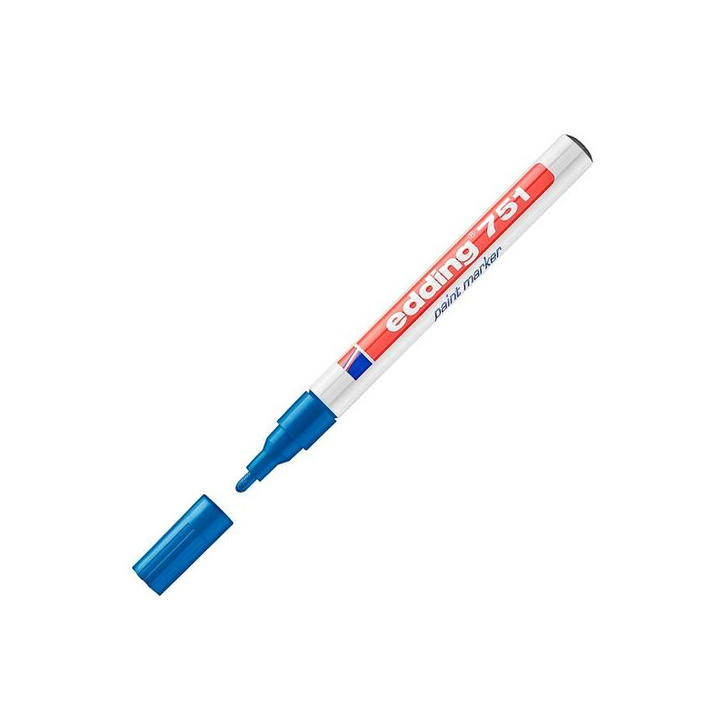 751-03 EDDING MARCADOR PERMANENTE 751 TINTA OPACA BRILLANTE AZUL