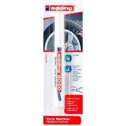 e-8050/1 EDDING MARCADOR PERMANENTE PARA NEUMÁTICOS Y SUPERFICIES DE GOMA BLÍSTER BLANCO