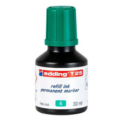 T25004 EDDING FRASCO DE TINTA T25 PARA ROTULADOR PERMANENTE 30ML VERDE