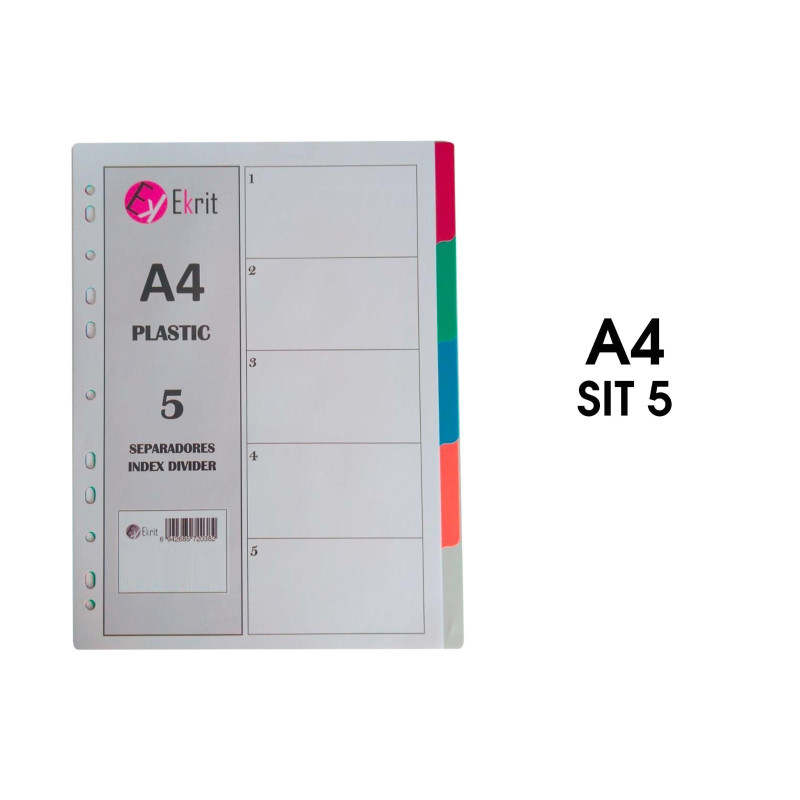 SIT-5H EKRIT SEPARADORES PP A4 11 TALADROS 5 POSICIONES