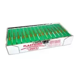 7110 JOVI PLASTILINA SCHOOL PASTILLA 150GR VERDE CLARO CAJA 15 UD