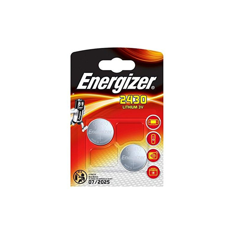 EGZ37991 ENERGIZER PILAS PLANAS DE LITIO 3V - CR2430 (2 PACK)