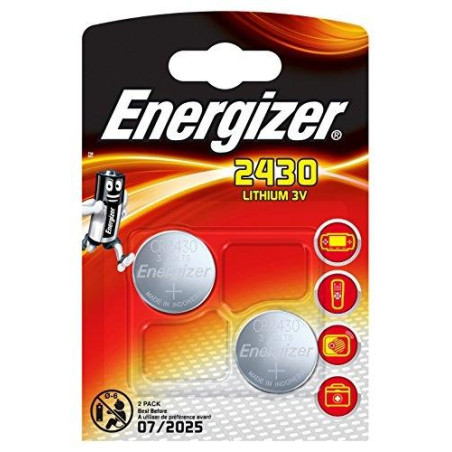 EGZ37991 ENERGIZER PILAS PLANAS DE LITIO 3V - CR2430 (2 PACK)