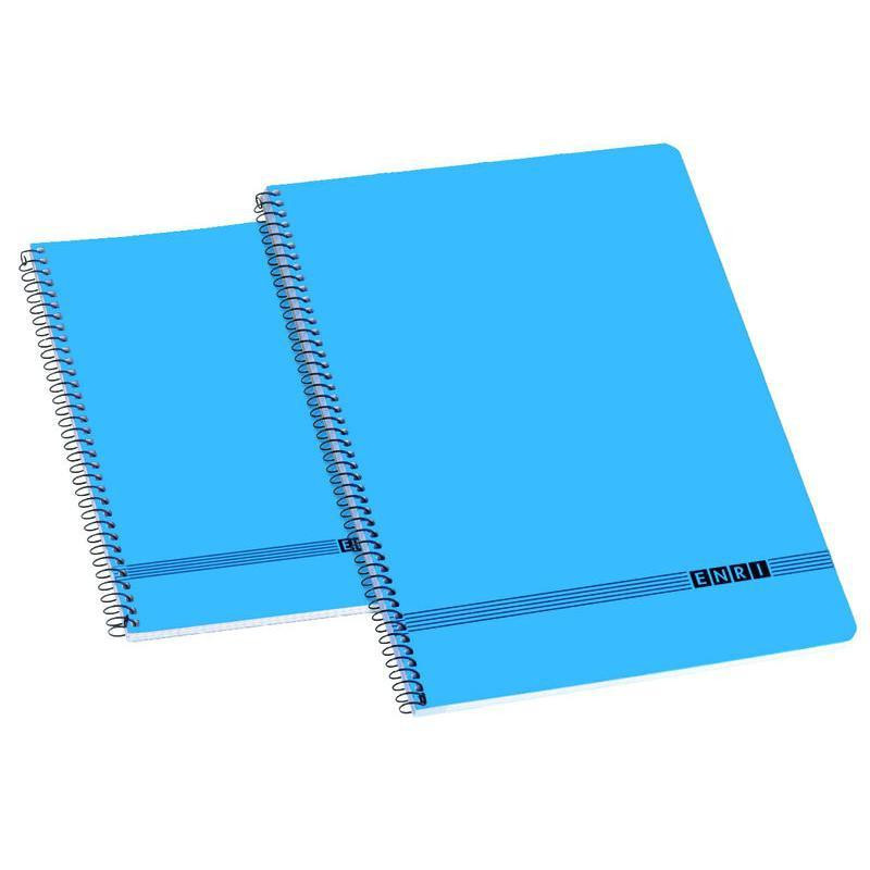 100430029 ENRI CUADERNO ESPIRAL OFICINA 80H LISO TAPAS BLANDAS FOLIO AZUL