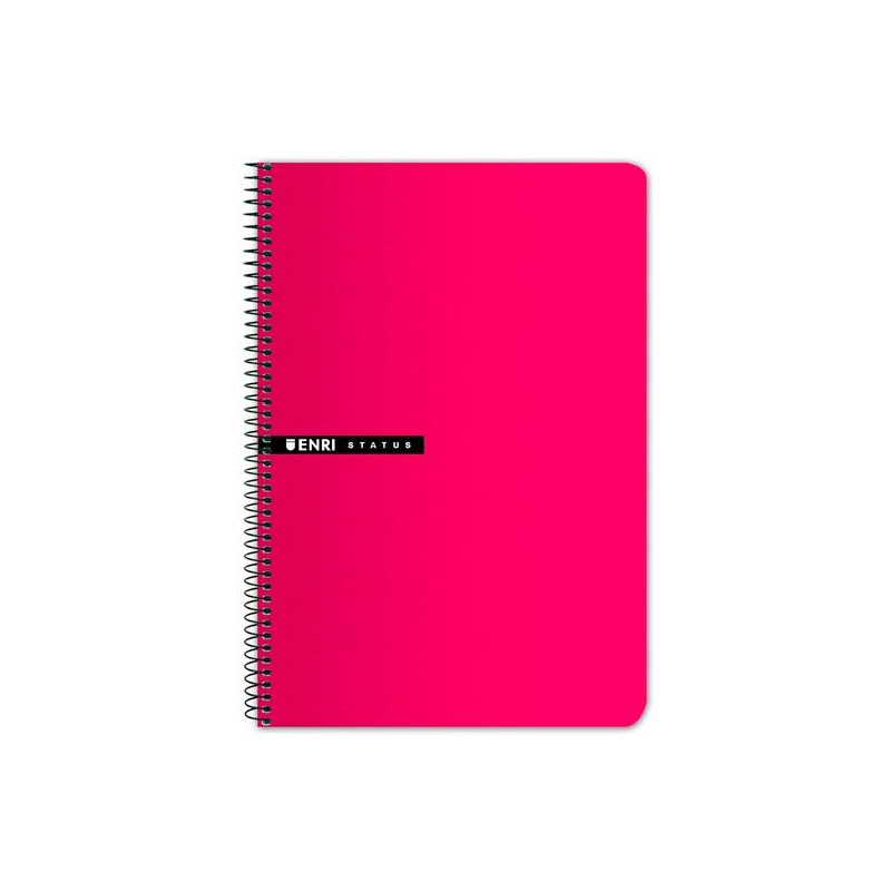 100435749 ENRI CUADERNO ESPIRAL 100H FOLIO T/DURA 4X4 ROJO