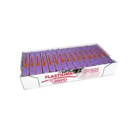 7114 JOVI PLASTILINA SCHOOL PASTILLA 150GR LILA CAJA 15 UD