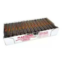 7115 JOVI PLASTILINA SCHOOL PASTILLA 150GR NEGRO CAJA 15 UD