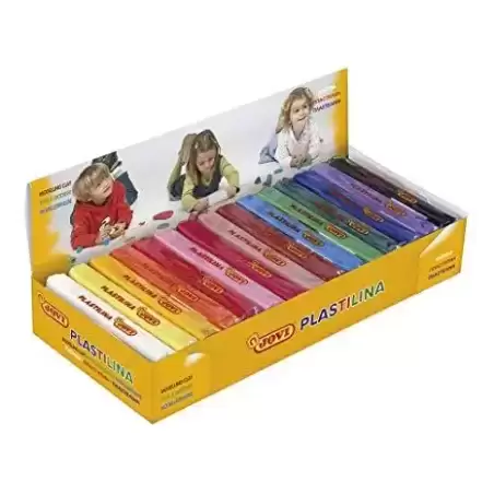 71S JOVI PLASTILINA PASTILLA 150GR COLORES SURTIDOS CAJA EXPOSITORA 15 UD