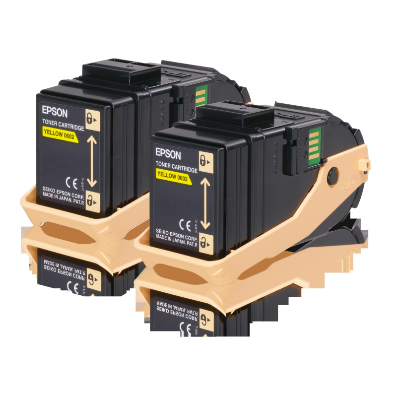 C13S050606 EPSON ACULASER C9300 TONER AMARILLO (PACK 2)