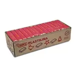 7205 JOVI PLASTILINA PASTILLA 350GR UNICOLOR ROJO CAJA 15 UD